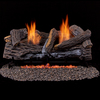 Duluth Forge Ventless Dual Fuel Gas Log Set - 24 In. Berkshire Stacked Oak, 33,000 DLS-24R-2